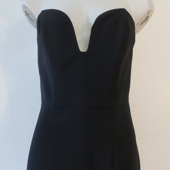 NWT Womens Amanda Uprichard Black Strapless Midi Dress M - Picture 5 of 13